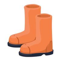 gardening boots equipment tool vector