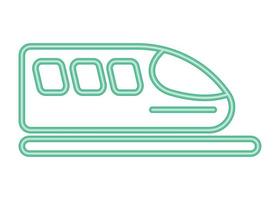 subway transport neon light vector