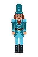 nutcracker soldier with blue uniform vector