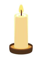 candle in wooden vector