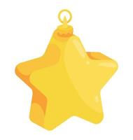 merry christmas golden star vector