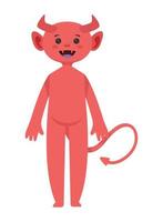 man with devil costume vector