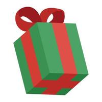 merry christmas green gift vector