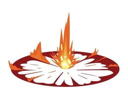 fire flame circle vector
