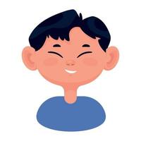 young asian man portrait vector