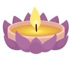 loy krathong purple decoration vector