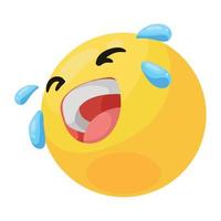 emoji laughing 3d style vector