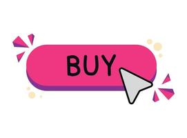 buy button with cursor vector