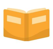yellow text book open vector