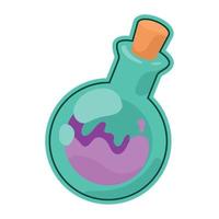 potion flask sticker retro vector