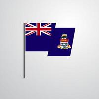 Cayman Islands waving Flag design vector