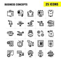 Business Concepts Line Icons Set For Infographics Mobile UXUI Kit And Print Design Include Document File Text Text File Idea Bulb Target Collection Modern Infographic Logo and Pictogram vector