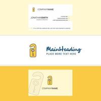 Beautiful Key tag Logo and business card vertical Design Vector