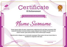 print-ready A4 size certificate template vector