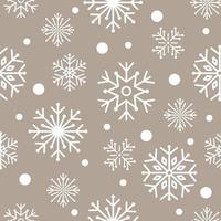 seamless pattern with snowflakes on a beige background vector