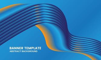 3d blue Realistic abstract wave background template vector