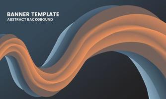 Abstract Wave template background with 3d realistics vector