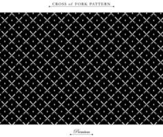 Cross of cooking fork pattern template. Fit for background, banner, flyer, ppt template background, advertising, apparel, bandana, fabrique, texture. Vector eps 10.
