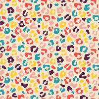Groovy colorful leopard seamless pattern vector