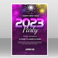 New Year Party Poster Template vector