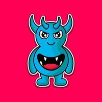 cute vector illustration monsters design mascot kawaii