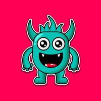 cute vector illustration monsters design mascot kawaii