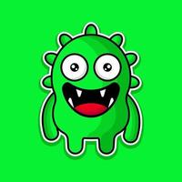 cute vector illustration monsters design mascot kawaii