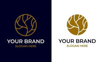 Tree logo and symbol design concept. Botanical vector illustration