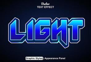 light text effect with graphic style and editable. vector