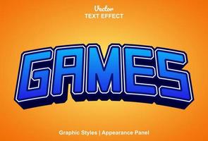 games text effect with graphic style and can be edited. vector