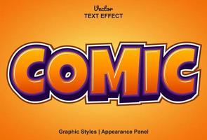 comic text effect with graphic style and editable. vector