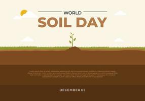 World soil day background celebrated on december 5. vector