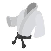 Kimono with black belt illustration vector