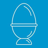 Egg thin line icon vector