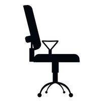 Office chair simple icon vector