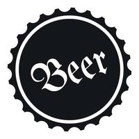 cerveza simple icono vector