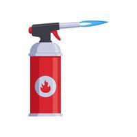 Blowtorch isolated on white background. Manual gas torch burner. vector