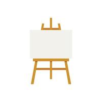 Easel with blank canvas flat design vector