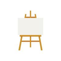 Easel with blank canvas flat design vector