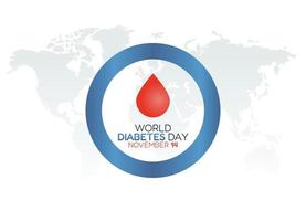 gráfico vectorial del día mundial de la diabetes bueno para la celebración del día mundial de la diabetes. diseño plano. diseño de volante. ilustración plana.