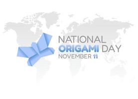 gráfico vectorial del día nacional del origami bueno para la celebración del día nacional del origami. diseño plano. diseño de volante. ilustración plana. vector