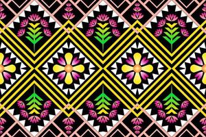 Colorful abstract, fabric geometric ethnic motif. Background, Batik, carpet designs. Wallpaper, curtains, carpets, and apparel designs vector illustration.