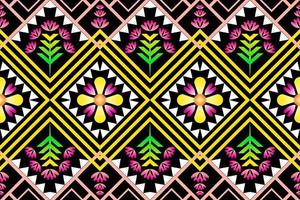 Colorful abstract, fabric geometric ethnic motif. Background, Batik, carpet designs. Wallpaper, curtains, carpets, and apparel designs vector illustration.