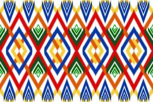 Colorful abstract, fabric geometric ethnic motif. Background, Batik, carpet designs. Wallpaper, curtains, carpets, and apparel designs vector illustration.