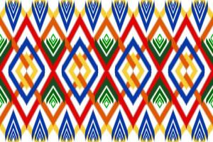 Colorful abstract, fabric geometric ethnic motif. Background, Batik, carpet designs. Wallpaper, curtains, carpets, and apparel designs vector illustration.