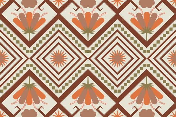 Geometric ethnic motif fabric, Background, Batik, carpet designs. Wallpaper, curtains, carpets, and apparel designs vector illustration.