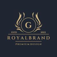 Minimalist and elegant ornament logo design. Luxury ornament logo template for business, wedding, badge, restaurant, hotel, boutique and fashion. vector