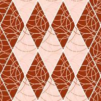 Decorative rhombus abstract lines tile ornament. Arabic style mosaic seamless pattern. vector