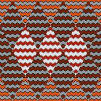 Zig zag wave seamless pattern. Hand drawn lines mosaic ornament. Retro stripes print wallpaper. vector