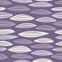 Abstract botanical seamless pattern in purple neutral colors vector